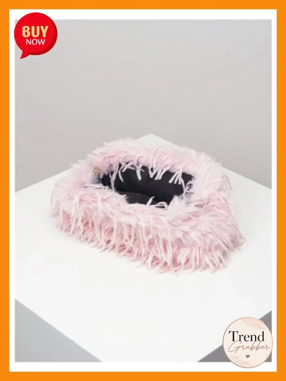 Fuzzy Plush Evening Bag Clutch Handbag Y2K Faux Fur Purse